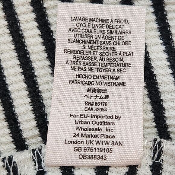 Free People All Tied Up Skirt Cream Black Stripes Pockets Women's Size Small - Picture 11 of 13